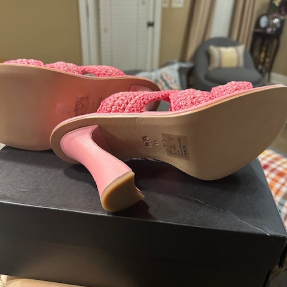 Coach Flower Pink Quintin Crochet Yarn Upper Sandal - Picture 8 of 13